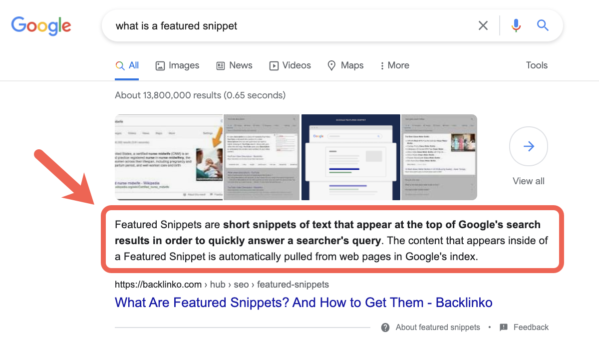 Featured snippets